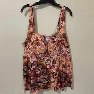 Torrid Tanking Top Women’s 4x D-DD NWT Medallion Floral Multi Babydoll